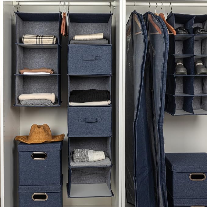 Household Essentials Hanging Cotton Blend Closet Organizer - Image 5