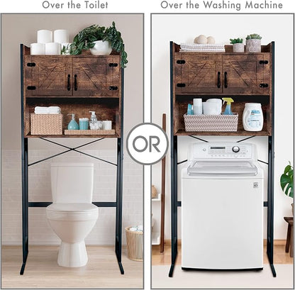 Over The Washer or Over The Toilet Storage Cabinet w/Height Adjustable Shelf - Image 5