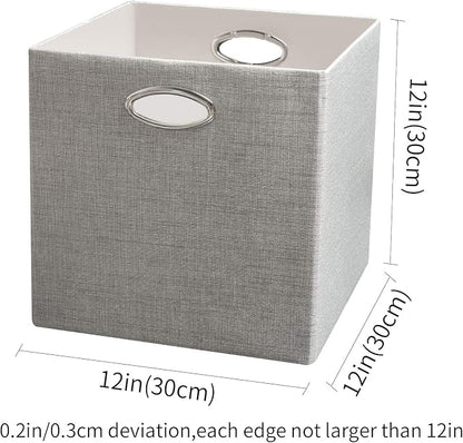 Posprica Storage Cubes, 12×12 Collapsible Storage Basket Bins, Heavy Duty - Image 2