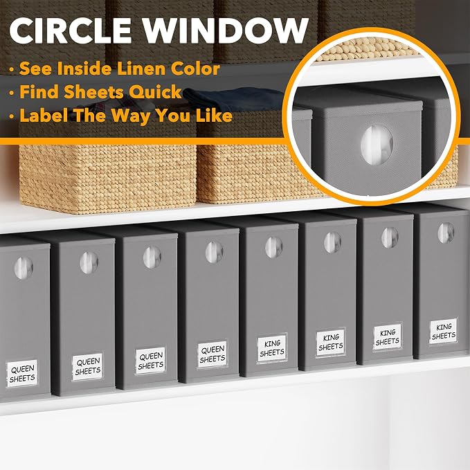 SpaceAid 10 Pack Bed Sheet Organizers and Storage, Foldable Sheet Organizer - Image 4