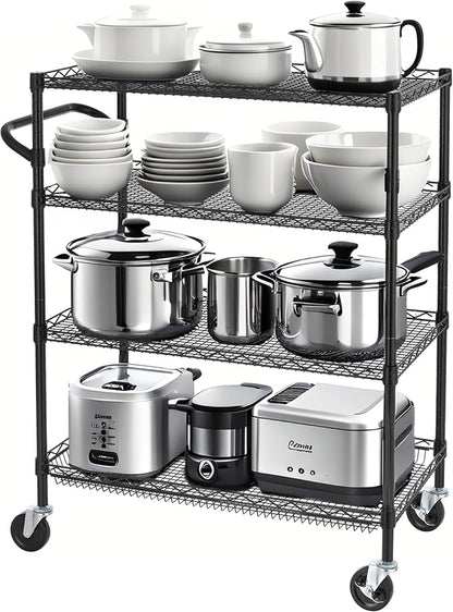 Finnhomy 4 Tier Heavy Duty Commercial Grade Rolling Cart - Image 5