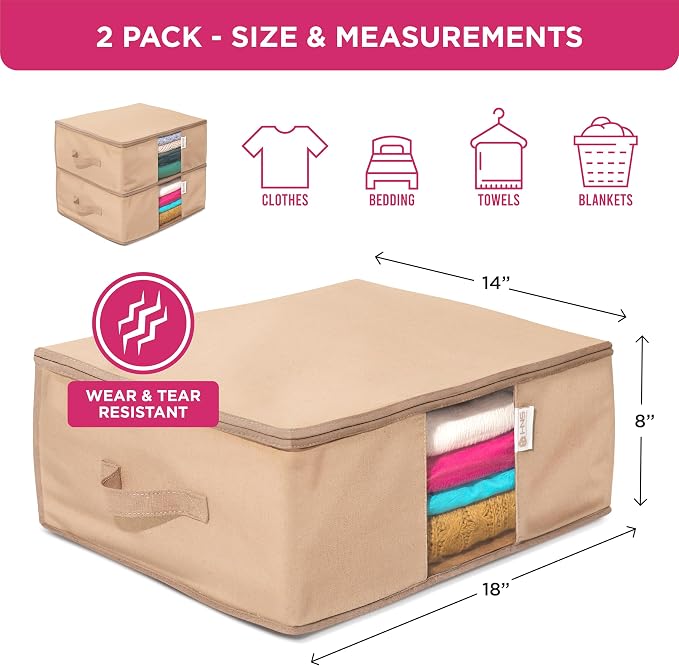 Cedar Clothes Storage Bag Organizer – Protects from Moths, Dirt & Dust – Set of - Image 3