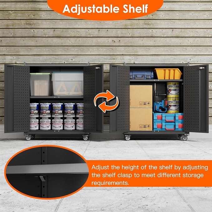 Aobabo 2 Door Metal Tool Storage Cabinet - Image 8