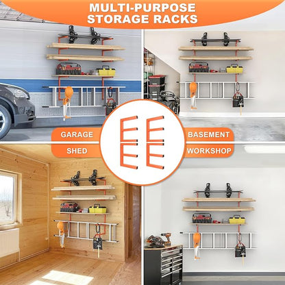 Ultrawall Lumber Storage Rack Wall Mount Wood Storage Racks, Metal Wood - Image 4