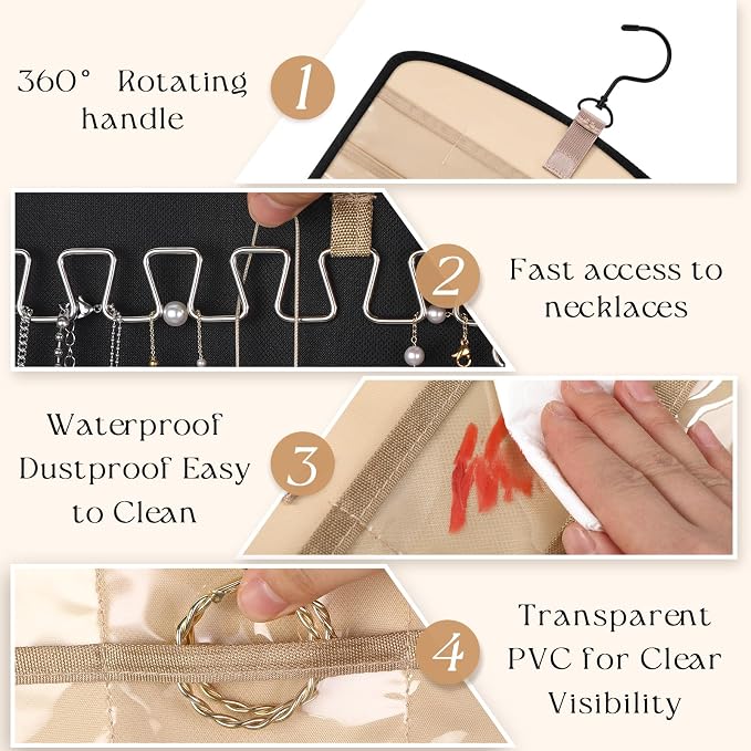 3 Pack Hanging Jewelry Organizer Storage - Image 3
