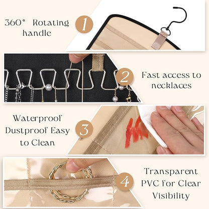 2 Pack Hanging Jewelry Organizer Storage - Image 3