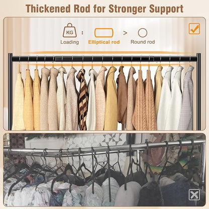 EAGMAK Heavy Duty Clothes Rack Load 420 LBS, Rolling Garment Rack - Image 3