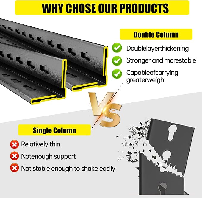 Storage Shelves, Garage Metal Shelving Unit, Adjustable, Double-Layer Column - Image 5