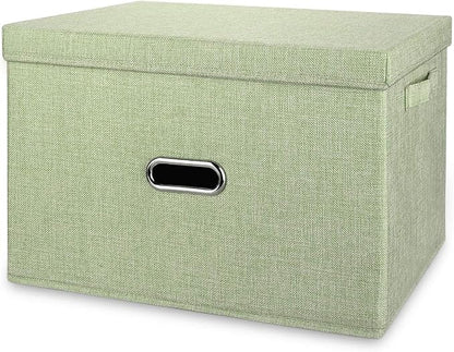 Large Linen Fabric Foldable Storage Bins by Unknown