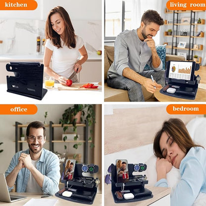 Gifts for Men Dad Women Husband Boyfriend Him Nightstand Organizer for Men Wood - Image 2