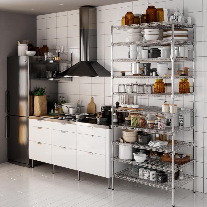 24" Deep x 36" Wide x 86" Height Wire Shelving Kit | 10-Tier | NSF Commercial - Image 6