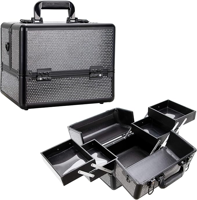 Ver Beauty Cosmetic Train Makeup Case Organizer Storage Extendable Trays Keys by VerBeauty