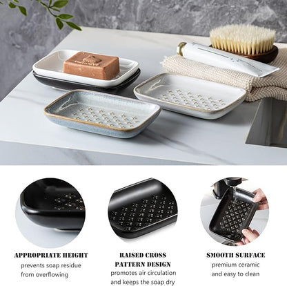 Gomakren Soap Dish, Shower Soap Holder, Ceramic Soap Dishes - Image 7