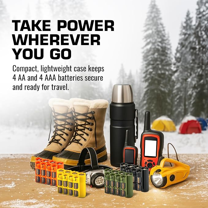 Storacell AA + AAA Combo Battery Storage Caddy and Dispenser, Military Green - Image 7