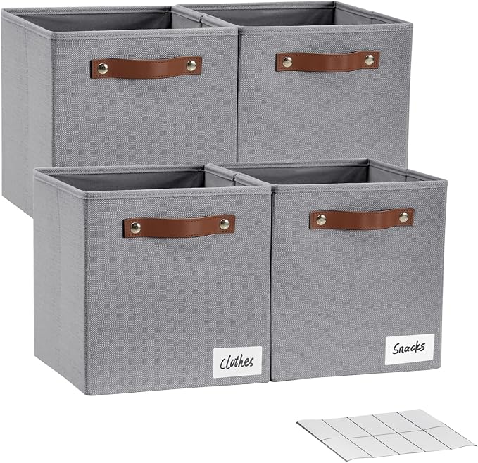Collapsible Fabric Storage Cube Bins by Bagnizer