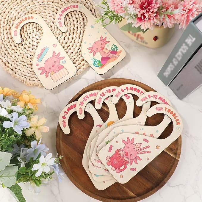 8pcs Baby Closet Dividers, Wooden Baby Wardrobe Organizer Newborn to 24 Months - Image 4