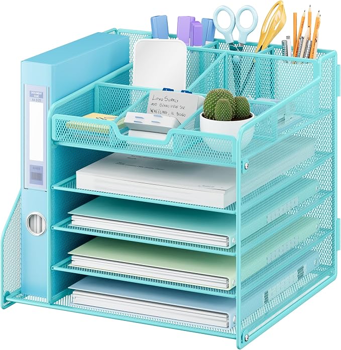 Lavatino 5-Tier Metal Mesh Desk Organizer by Lavatino