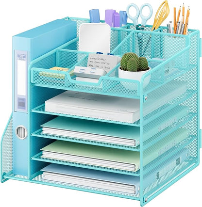Lavatino 5-Tier Metal Mesh Desk Organizer by Lavatino