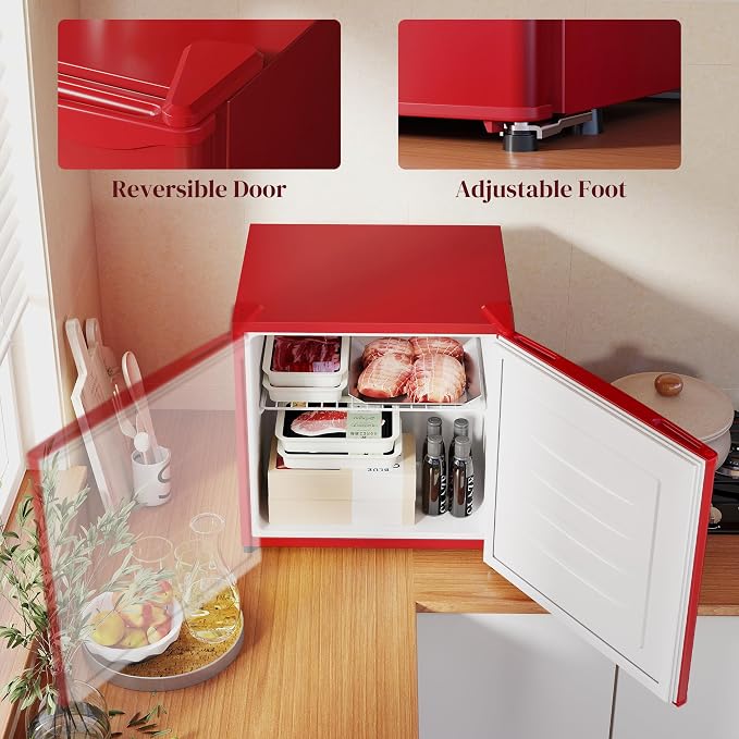 HOMCOM Mini Freezer Countertop, 1.1 Cu.Ft Compact Upright Freezer - Image 5