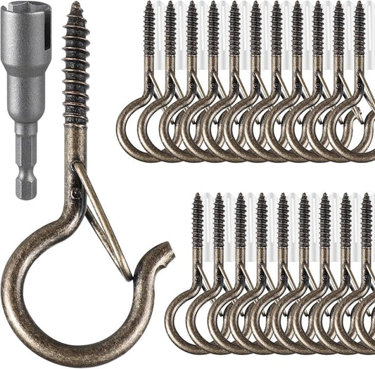 24 PCS Q-Hanger Hooks, Screw Hooks by FSAH