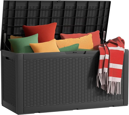 deck box, 100-gallon indoor and outdoor storage box made of waterproof and by KFY
