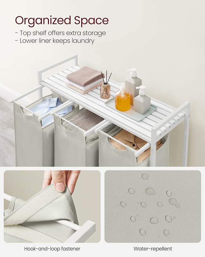 VASAGLE Laundry Hamper, Laundry Basket, Laundry Sorter - Image 4
