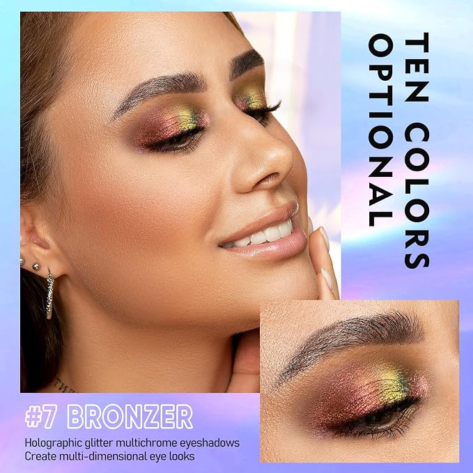 MAKI YIKA 3Pc Glitter Eyeshadow Liquid Multichrome Eyeshadows Long Lasting - Image 4