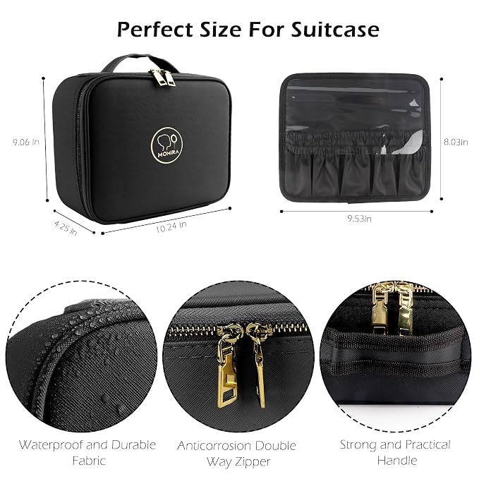 MOMIRA Travel Makeup Bag Cosmetic Bag Makeup Organizer Bag - Image 3
