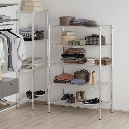 24" Deep x 42" Wide x 64" Height Wire Shelving Kit | 5-Tier | NSF Commercial - Image 8