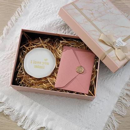 HOME SMILE I Love You Mom Ring Dish Jewelry Tray-Mother's Day Birthday Gifts - Image 3