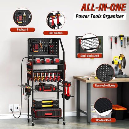 TC-HOMENY Power Tool Organizer Cart - Image 3