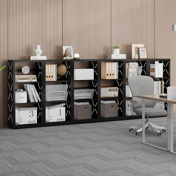 Narrow Bookshelf, 3 Tier Bookcase, Home Office Bookcase Shelf Storage Organizer - Image 8