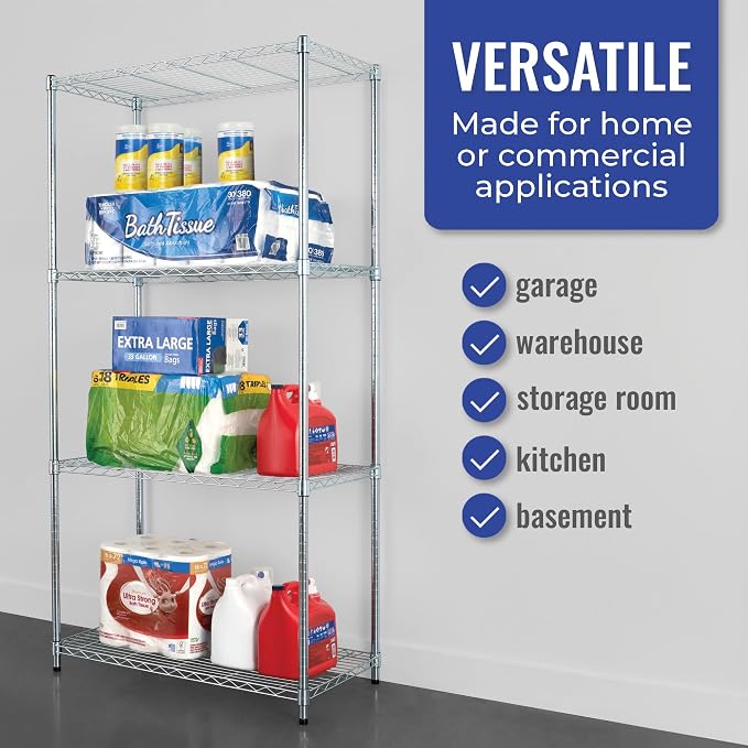 SafeRacks - NSF Certified Storage Shelves, Heavy Duty Steel Wire Unit - Image 3