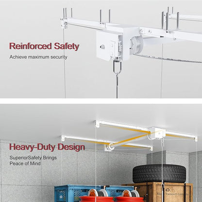 3x6FT Overhead Garage Storage Rack - Image 4