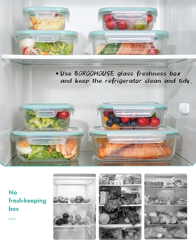 6-Piece Borosilicate Glass Food Storage Containers Set - Image 7