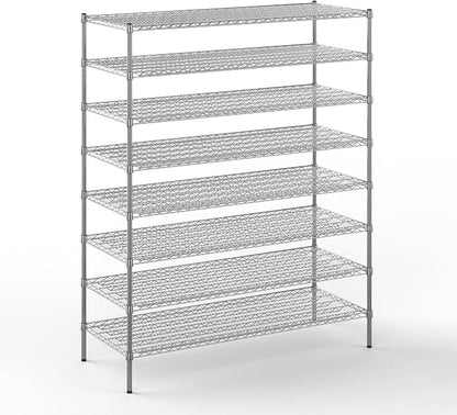 24" Deep x 60" Wide x 74" Height Wire Shelving Kit | 8-Tier | NSF Commercial by Regal+Altair