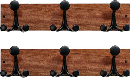 SKOLOO 17-Inch Wood Coat Rack Wall Mount by SKOLOO
