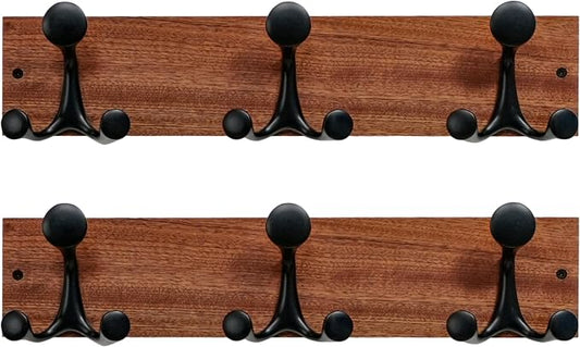 SKOLOO 17-Inch Wood Coat Rack Wall Mount by SKOLOO