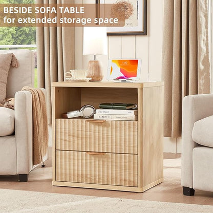 LEYAOYAO Fluted Nightstand Set of 2 - Image 6