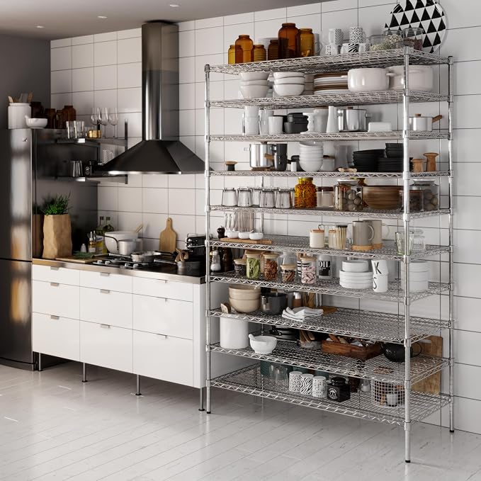 24" Deep x 54" Wide x 86" Height Wire Shelving Kit | 10-Tier | NSF Commercial - Image 2