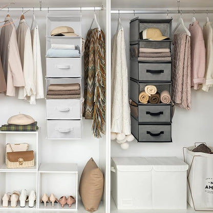 GRANNY SAYS 6-Shelf Hanging Closet Organizer, Separable to 2 Pack 3-Shelf - Image 4