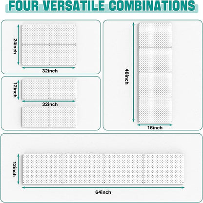 EVERHANGER Metal Pegboard Panels, Heavy Duty Pegboard Wall Organizer, Garage - Image 3