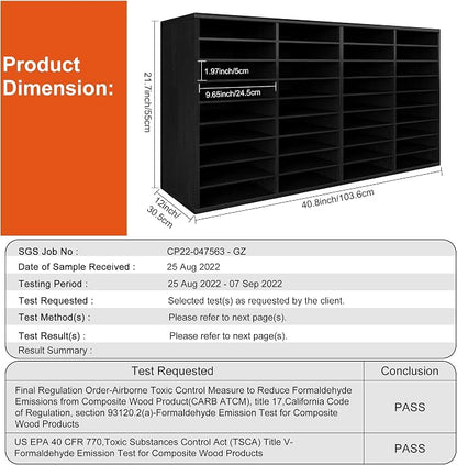 TQVAI Wood Literature Organizer, 36 Slots Classroom Mailbox - Image 6