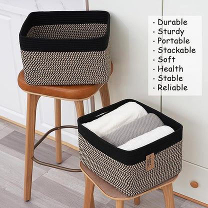 COMFY-HOMI 3PACK Cotton Rope Square Basket - Image 6