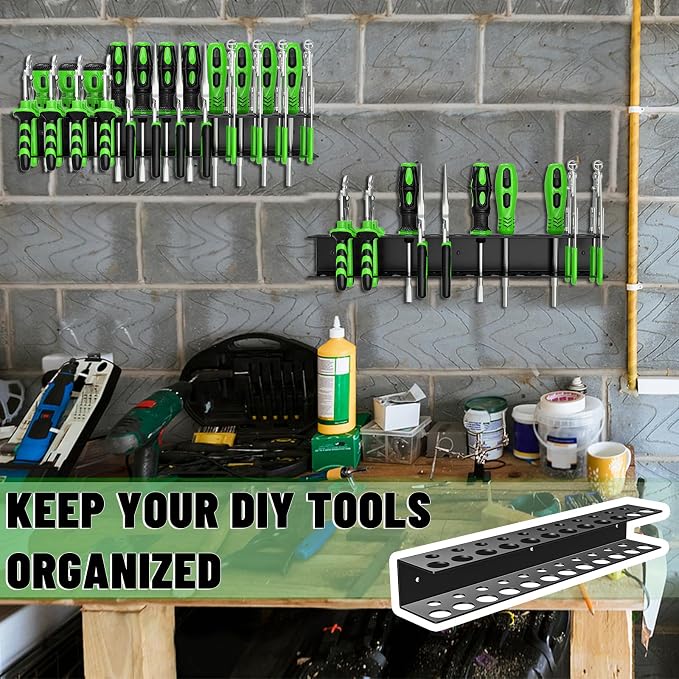 Screwdrivers Pliers Holder Wall Mount, Heavy Duty Metal Utility Storage Rack - Image 5