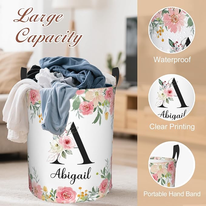 Custom Name Laundry Hamper, Personalized Laundry Basket - Image 4