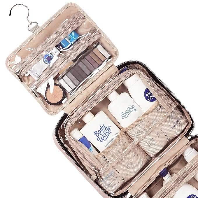 NISHEL Travel Toiletry Bag for women, Portable Hanging Organizer for Full-Sized - Image 4
