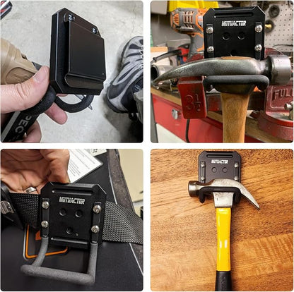 MUTUACTOR Hammer Holder Belt Clip, Non-Slip Tough Tool Clip Drill Holder - Image 6