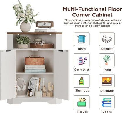 Vabches Corner Cabinet, Corner Bathroom Cabinet - Image 4