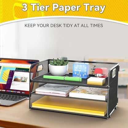 3 Tier Paper Organizer Tray - Image 5